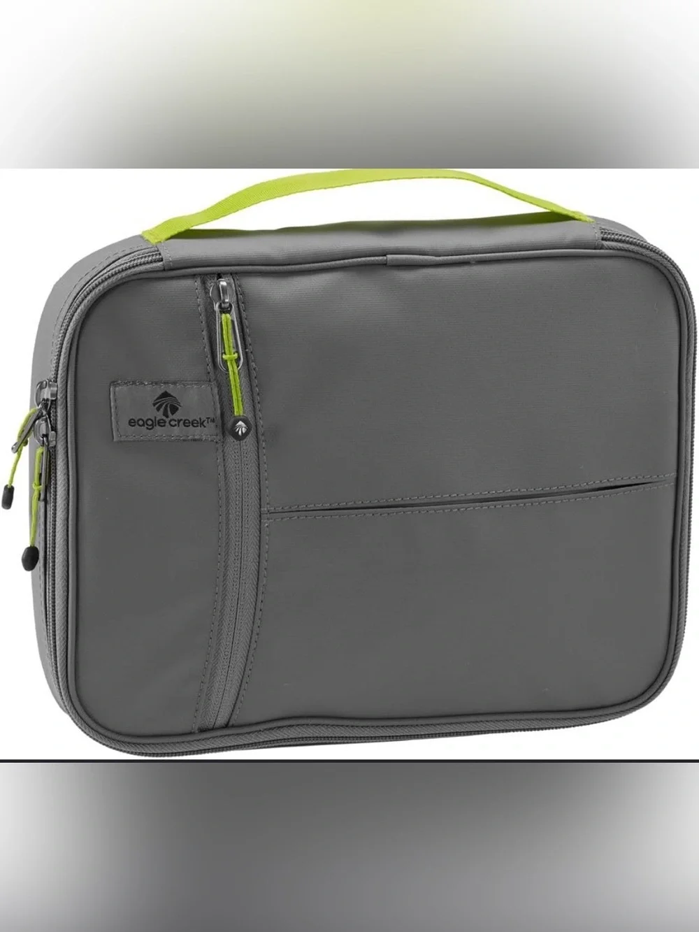 Sharper Image Portable Electronics Organizer Case in Gray with Lime Green Accent